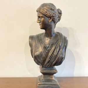 Vintage Bust sculpture, Diana bust Ancient Greek